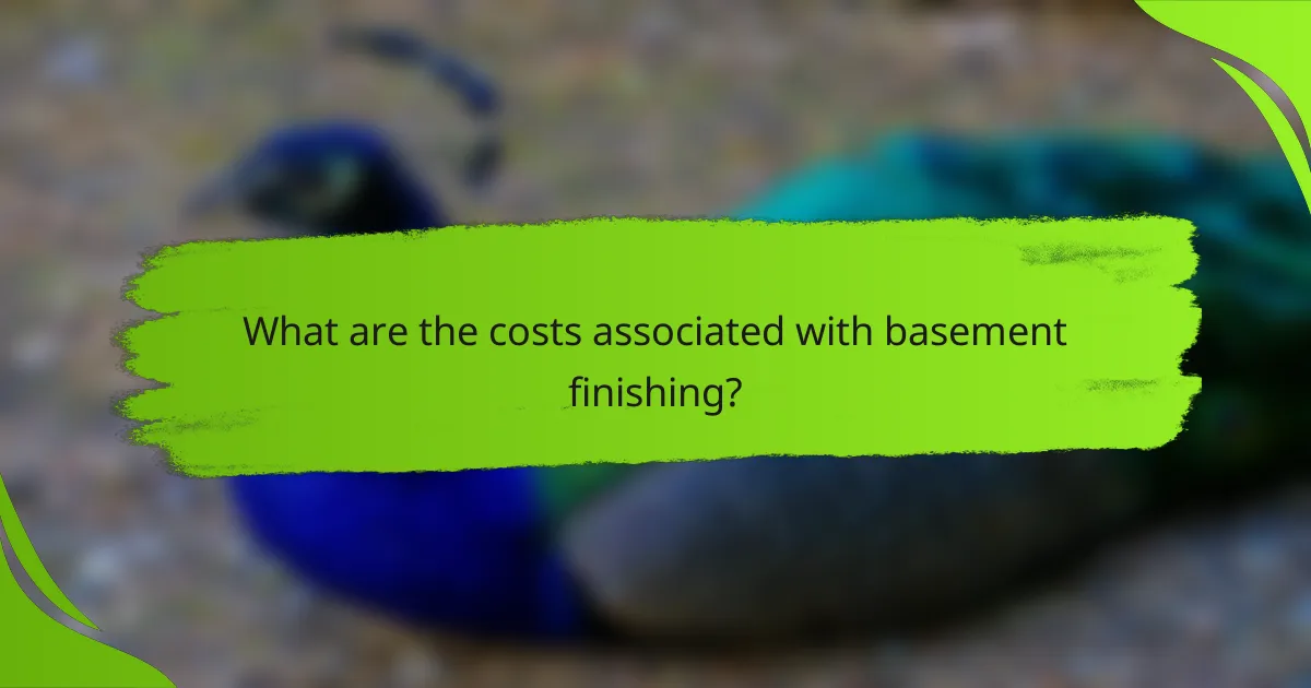 What are the costs associated with basement finishing?